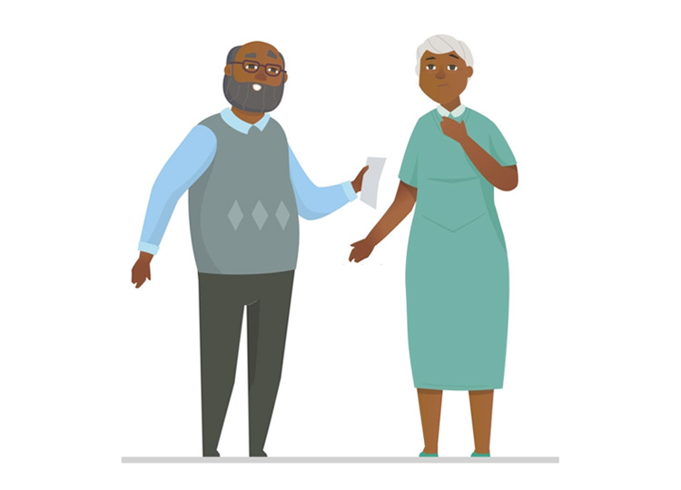 African american senior couple